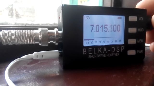 Радиоприемник BELKA-DSP. Работа на полноразмерную антенну. Диапазон 40м