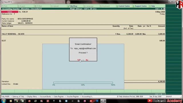 Email "Sales Invoice" with Digital Signature in Tally ERP 9 | Digital Sign TDL for Tally смотреть онлайн