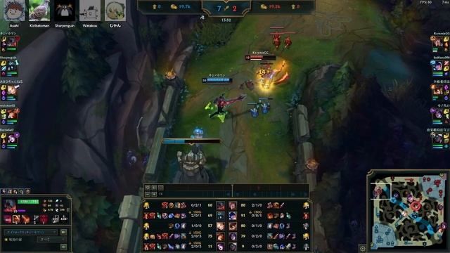 【初心者5人】ヌヌ！簡単ガンク！【LoL】