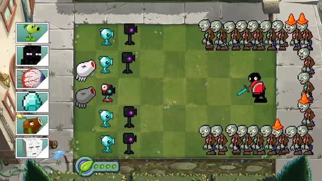 Peashooter + Enderman + Eye of Cthulhu + MineCraft Diamond - Plants vs Zombies Animation смотреть онлайн