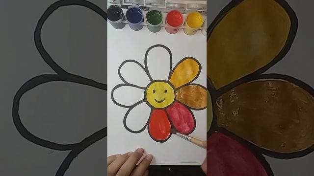 Drawing Cute Flower #coloring #cute #painting смотреть онлайн