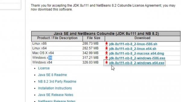 تحميل برنامج نت بينز للكمبيوتر (netbeans + JDK For Windows 32-bit & 64-bit)