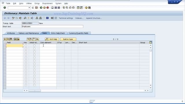 Learn SAP ABAP - SE11 Data Dictionary - Create A SAP Table смотреть онлайн
