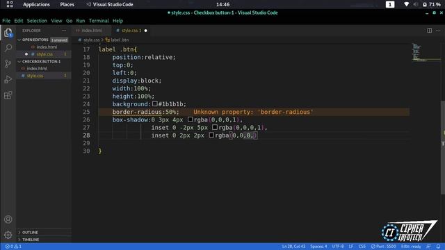 Pure CSS Checkbox Button | Eye Catching CSS Button | Cipher Infotech смотреть онлайн