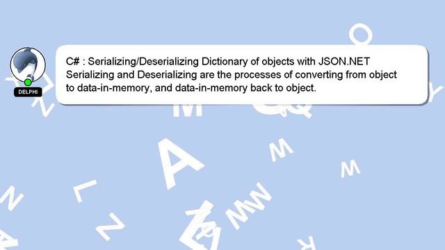 C# : Serializing/Deserializing Dictionary of objects with JSON.NET смотреть онлайн