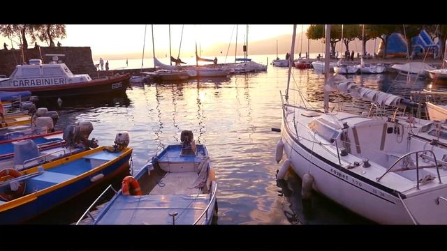 Sunset In Torri Del Benaco - Lake Garda, Italy смотреть онлайн