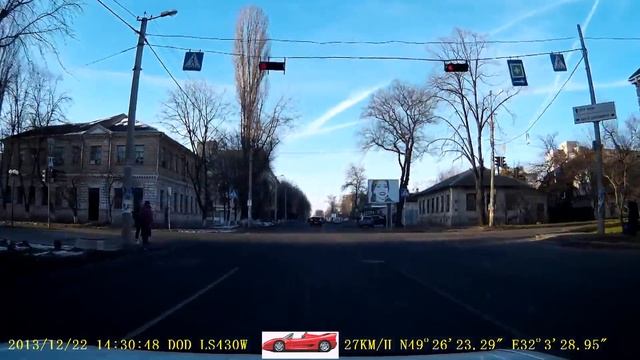 Пример видео с видеорегистратора DOD LS430W с разрешением 1920х1080 смотреть онлайн