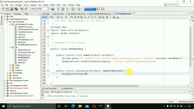Cafe Management System in java (JFrame, Netbeans, Mysql Database) Complete Project (step by step) смотреть онлайн
