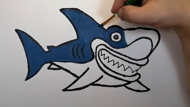 "Раскраски" "Как нарисовать и раскрасить АКУЛУ" "Мультик-Раскраска АКУЛА" смотреть онлайн