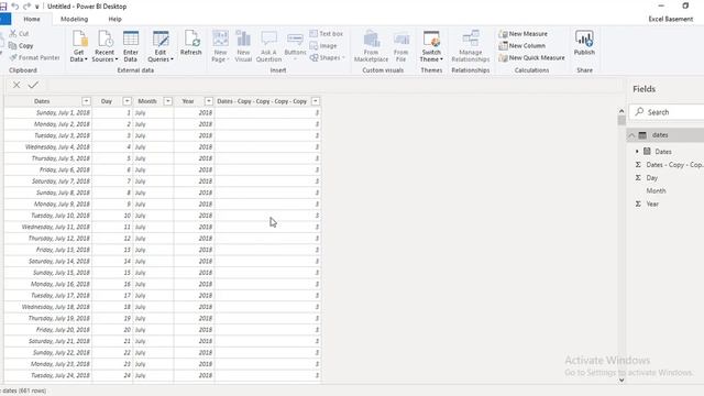 Creating Quick CALENDAR in POWER BI using FORMAT & ADD COLUMNS DAX (URDU) смотреть онлайн