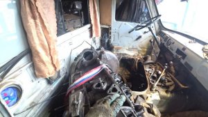 как вытаскивал двигатель с уаз буханка