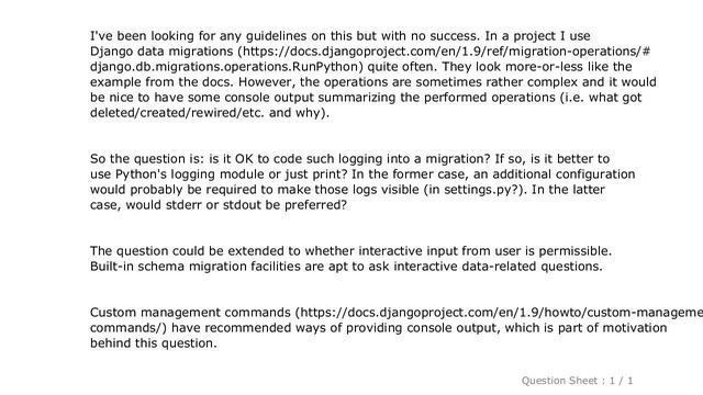 Django : Is it OK to print to stdout or stderr in Django data migrations? If so, how? смотреть онлайн