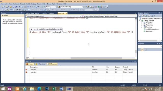 C# Tutorial - How to search and filter data from database mysql for beginners смотреть онлайн