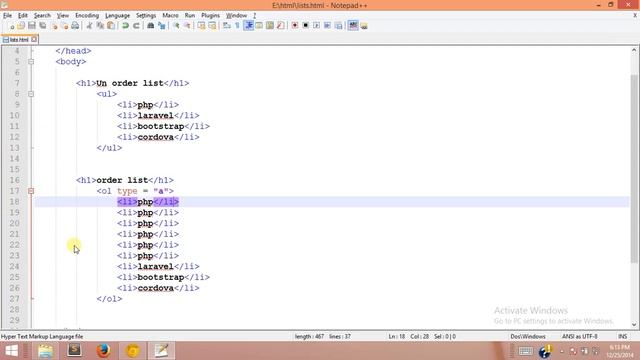 15 - lists in HTML смотреть онлайн