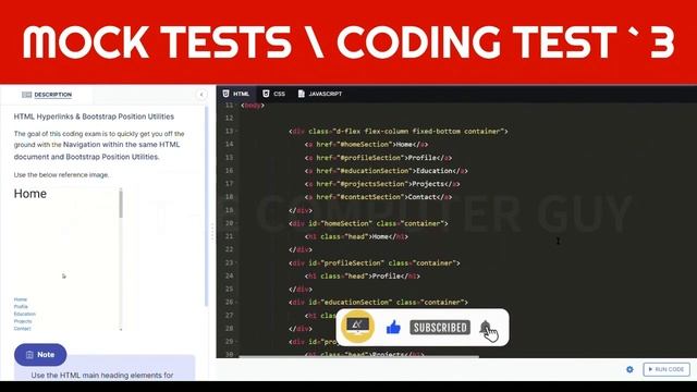 Mock Tests | Coding Test 3 | HTML Hyperlinks & Bootstrap Position Utilities | AYTCG | #nxtwave смотреть онлайн