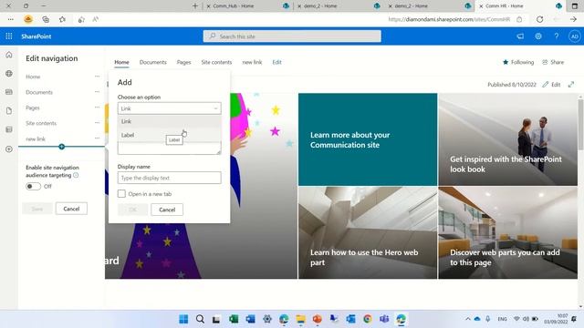 SharePoint: Configure Navigation Links to Open in a New Tab смотреть онлайн