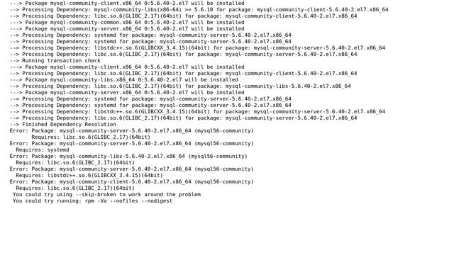 Requires: libc.so.6(GLIBC_2.17)(64bit) MySql Failure смотреть онлайн