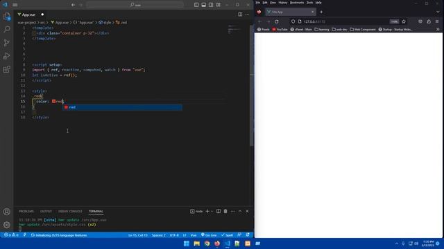 Class Binding || direct HTML CSS class bind with vue js 3 смотреть онлайн