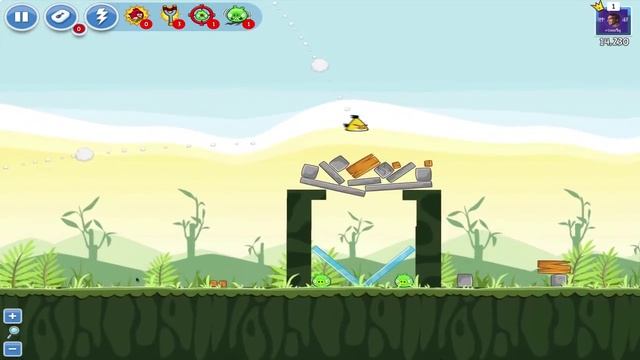 Angry Birds | Poached Eggs Level 28 (2-7) - 3 Star Tutorial / Walkthru смотреть онлайн