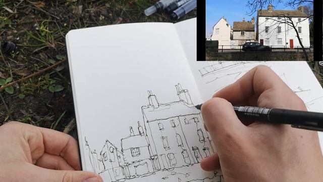 Urban Sketching Outside For Beginners - Step by Step Tutorial смотреть онлайн