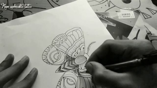 Aphrodite tattoo art /draw picture a butterfly Ep.4 ? смотреть онлайн