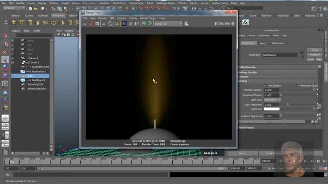 Maya 3D Dynamic FluidEffect Candle Flame смотреть онлайн