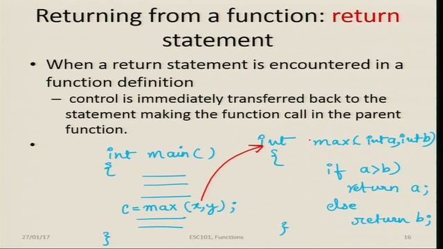 Functions Arguments - C programming in Hindi - By IIT Kanpur смотреть онлайн