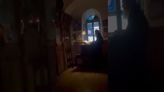 Монах Андроник. Фрагмент Божественной Литургии в Катунаках. смотреть онлайн