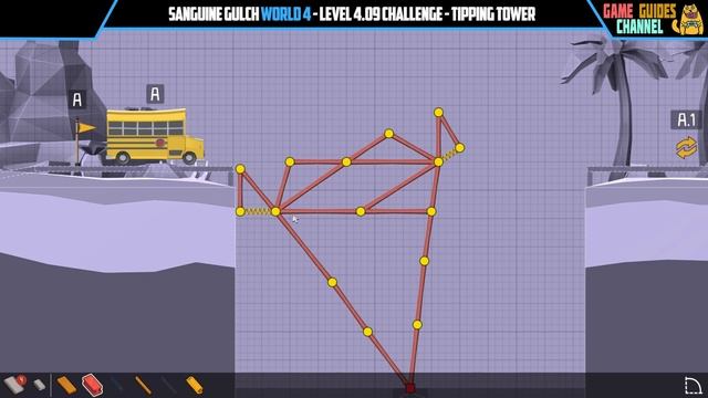 Poly Bridge 2 Level 4-09 Tipping Tower Challenge Solution смотреть онлайн