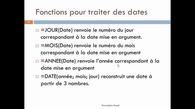 Fonctions Liées aux Dates смотреть онлайн