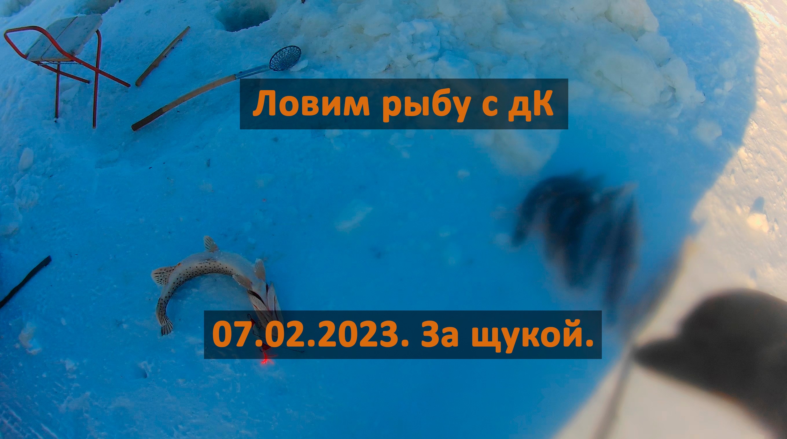 Рыбалка на Амуре. дК ловит щуку. 07 февраля 2023.