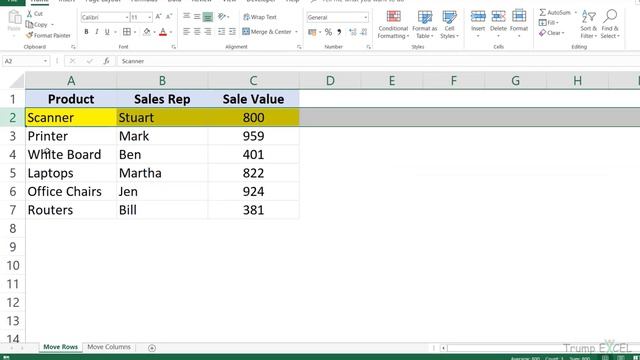How to MOVE ROWS and COLUMNS in Excel (the BEST & FASTEST way) смотреть онлайн
