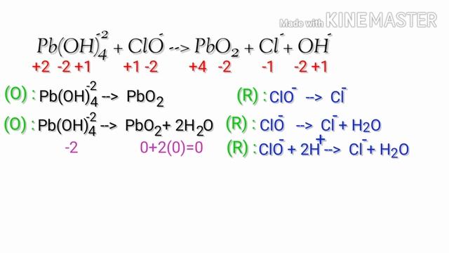 Balance the redox reaction by ion electron method,half reaction method. Pb(OH)4-2+ClO-=PbO2+Cl-+OH- смотреть онлайн