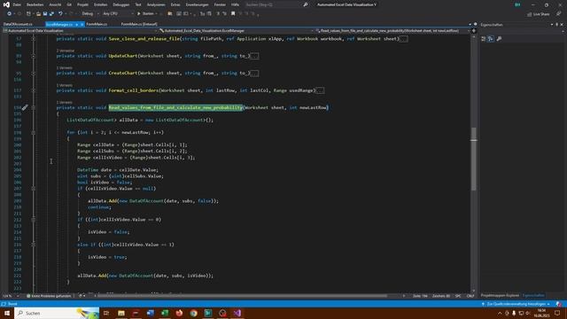 Anwendung zur Aktualisierung von Daten und Diagramm in Excel-Datei | C#.NET. смотреть онлайн