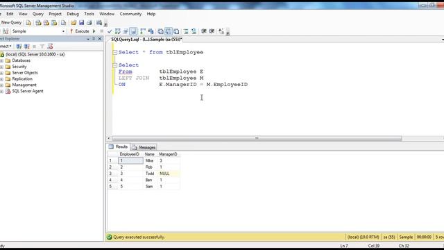 Self join in sql server Part 14 смотреть онлайн