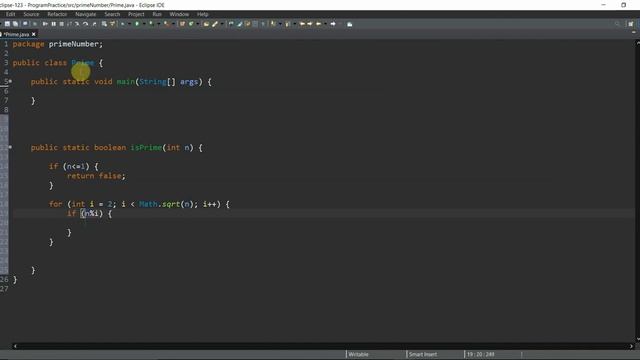 Find Input no. is prime or not in java смотреть онлайн