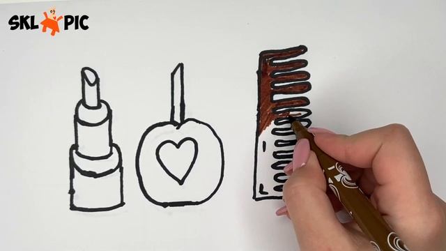 How To Draw Makeup Set ? Bolalar Uchun Oson Rasm Chizish Рисуем Набор Косметики Для Малышей смотреть онлайн