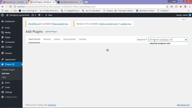Reset your wordpress website - Reset wordpress back to original settings - Hindi смотреть онлайн