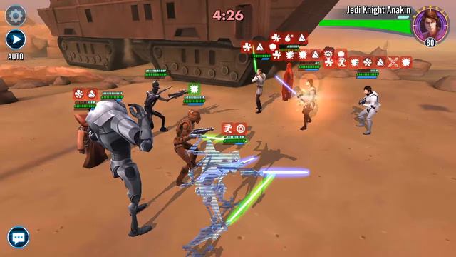 Star Wars Galaxy of Heroes - Droids (B2 mod demo) vs JKA lead, double tank Lando meta [Sifu] смотреть онлайн