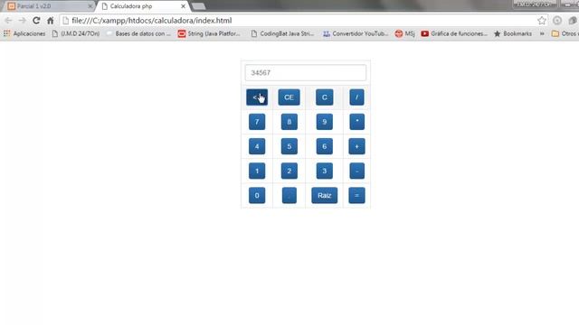 Calculadora con Html, php, Ajax, Bootstrap, JQuery . смотреть онлайн