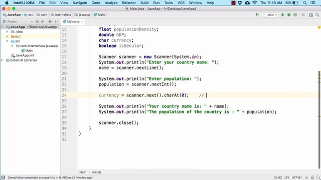 User Input in Java Lecture 14 смотреть онлайн