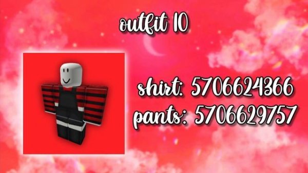 20 red Roblox outfit codes! ?