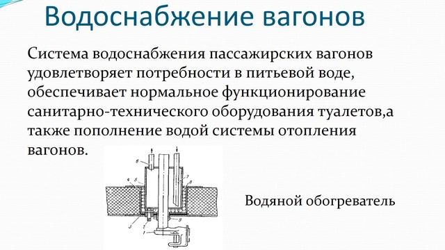 Отопление, водоснабжение и вентиляция пассажирских вагонов смотреть онлайн