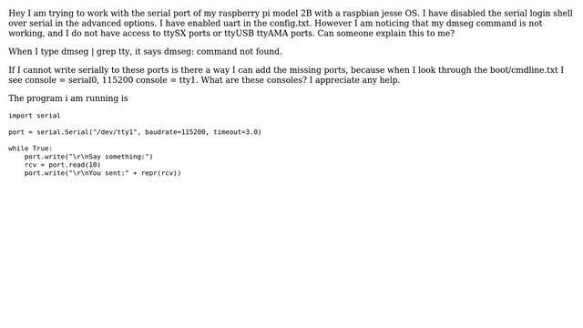 Raspberry Pi: Trying to interface with the serial port with a simple program (2 Solutions!!) смотреть онлайн