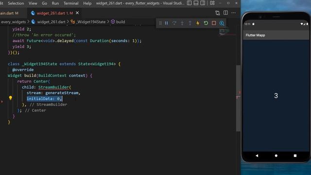Flutter StreamBuilder Widget смотреть онлайн