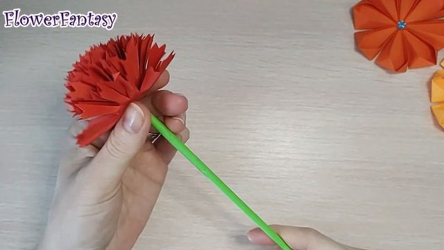 Как сделать гвоздику из бумаги/ Поделки из бумаги/ Цветы своими руками смотреть онлайн
