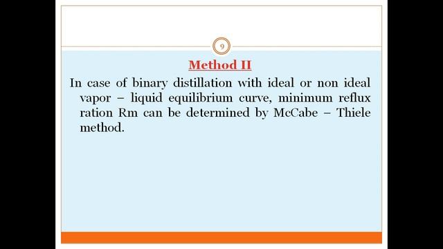Distillation Column Design Part II