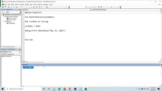 Date and Time Functions | Excel VBA | Visual Basic for Application смотреть онлайн