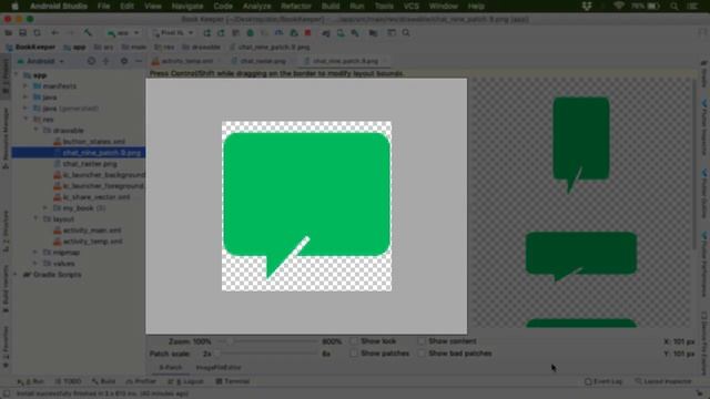 Create Resizable 9 Patch Image using 'Draw 9-patch' tool in Android Studio. Convert PNG to 9-patch смотреть онлайн