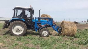 Погрузчик ПКУ 08 на МТЗ с вилами для рулонов